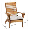 Linon Capers Outdoor Acacia Wood Adirondack Chair with Slatted Back in Natural