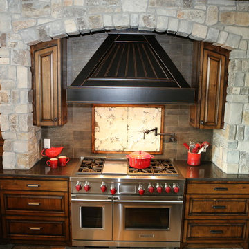 Timber frame, rustic kitchen