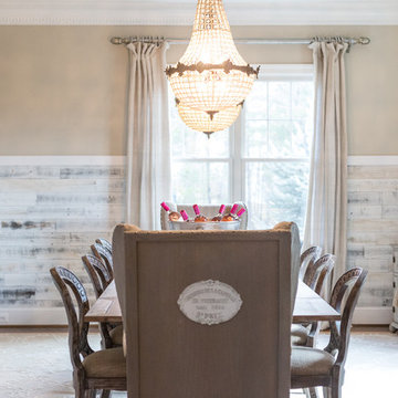 Pop of Fuchsia Dining Room