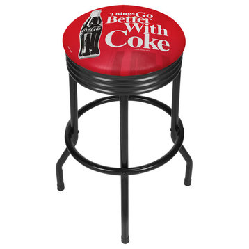 Bar Stool - Coca-Cola Things Go Better with Coke Bottle Art Stool