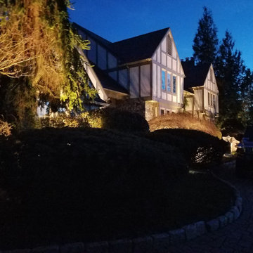 Lighting makes for a powerful statement on this gorgeous home