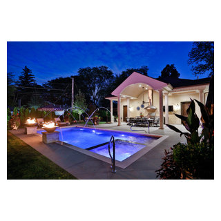 Park Ridge Il Pool Park Ridge, IL Rectilinear Swimming Pool with Interior Hot Tub ...