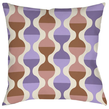 Laural Home Kathy Ireland Retro Hourglass Outdoor Decorative Pillow, 18"x18"