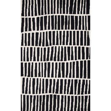 Nuloom Wool 4' X 6' Rectangle Area Rugs In Black Finish 200MTHM05A-406