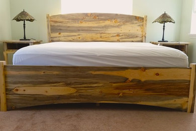 Beetlekill Blue Pine "Solid Arch" King Bed