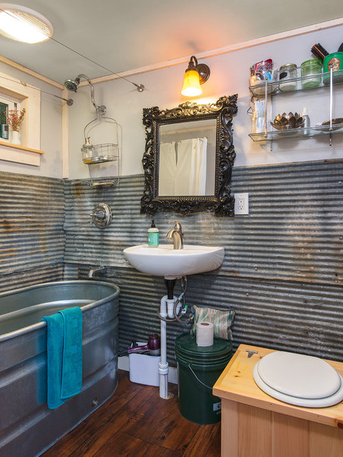 Fotos de baños | Diseños de baños rústicos con baldosas y/o azulejos de