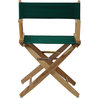 Wide 18" Directors Chair Natural Frame, Hunter Green Cover