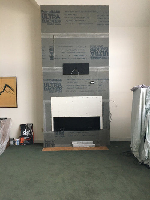 linear firebox hight from floor of fireplace in living room