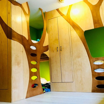Contemporary pod style kids beds