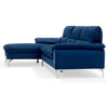 Sapphire Blue Sectional Set with Left Chaise
