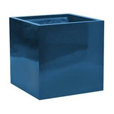 Square Fiberstone Blue Planter, 60x60x60 CM