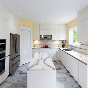 White Concrete Kitchen