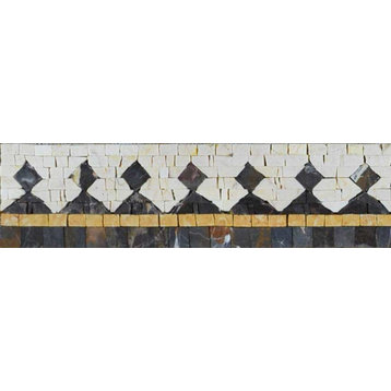 Mosaic Border Art - Pattern Tiles, 12x4