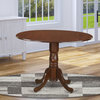 East West Furniture Dublin Wood Table With Pedestal With Mahogany DLT-MAH-TP