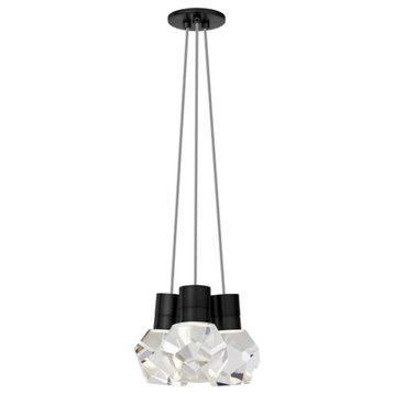 Kira Ceiling Pendant, 3-Light, LED, Black, 10"W (700TDKIRAP3YB-LEDWD 70PGLEW)
