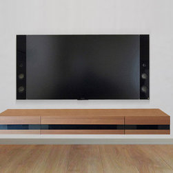 フロートテレビボード(床から浮いているテレビボード)施工例 - リビング家具