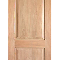 Rustic-2 Interior Tropical Hardwood Wood 2 Panel Arch Top Panel Single Door - Interior Doors