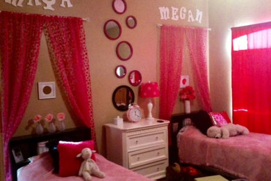 Inspiration for a mid-sized timeless loft-style carpeted and beige floor bedroom remodel in Phoenix with beige walls