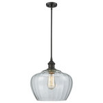 Innovations Lighting - 1-Light LED Large Fenton 11" Pendant, Oil Rubbed Bronze, Glass: Clear - A truly dynamic fixture, the Ballston fits seamlessly amidst most decor styles. Its sleek design and vast offering of finishes and shade options makes the Ballston an easy choice for all homes.