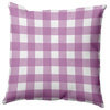 Gingham Plaid Accent Pillow, Orchid, 16"x16"
