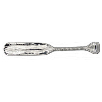 Wrapped Handle Canoe Paddle Cabinet Pull, Nickel