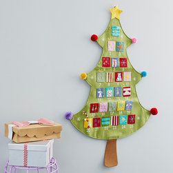felt christmas tree advent calendar - Christmas Stockings And Holders