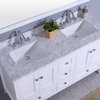 Legion Furniture Legion Furniture Double Sink Vanity With Mirror Set, White, 60"