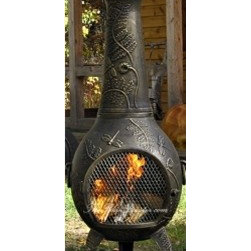Blue Rooster Dragonfly Chimenea - Chimineas