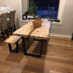 Slab Dining Table and Bench - Dining Sets