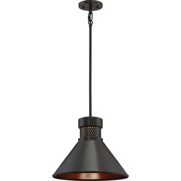 Nuvo Lighting 62/857 1 Light 14"W Integrated LED Pendant - Dark Bronze / Copper