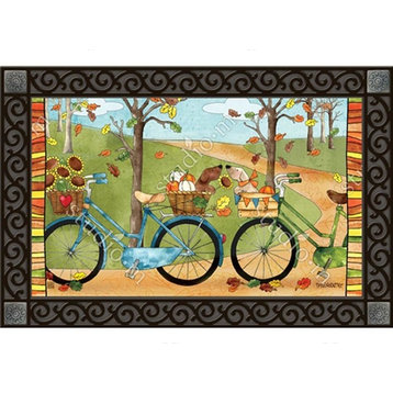 Autumn Bike Ride  MatMates Decorative Doormat