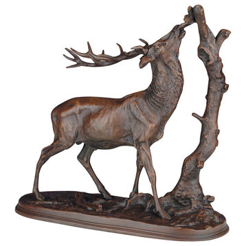 Nibbling Elk Sculpture