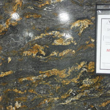 orange black granite
