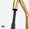 VIGO Utopia Pull-Down Kitchen Bar Faucet, Matte Brushed Gold