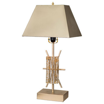 Modern Chic 1 Light Table Lamp, Champagne