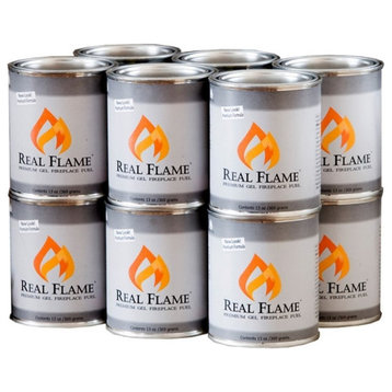 Pemberly Row Contemporary 13 oz Gel Fuel 12 Pack for Fireplace