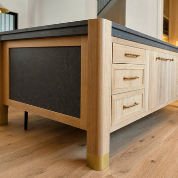 Furniture-Style Island with Brass Sabots - Bend, OR