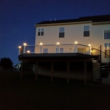 Azek Deck with Spiral Staircase
