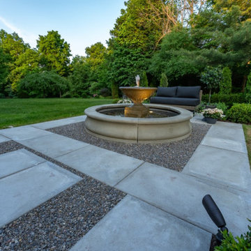 Landscaped Expansion Patio with Personalized Fountain