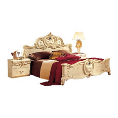 Barocco 3-Piece Bedroom Set, Ivory Lacquer, King