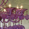 Cyan Design Bella Vetro Purple Eight-Light 34'' Wide Chandelier