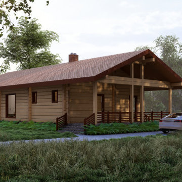 Glulam log cabins-Glulam log houses