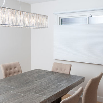 Duette Architella PowerView top-down/bottom up honeycomb shades.