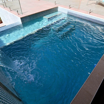 Mandurah Canals Infinity Edge Fully Tiles Concrete Swimming pools