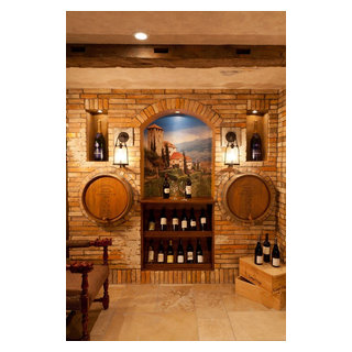 Manor House Wine Cellar Rustic Wine Cellar Boston By Roomscapes Cabinetry And Design