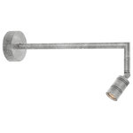 Troy RLM - LED Bullet Head Miter Arm Wall Sconce, Galvanized - RLM stands for Reflective Luminaire Manufacturer.