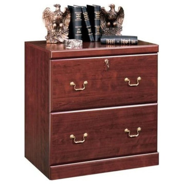 Bowery Hill 2-Drawer Transitional Engineered Wood File Cabinet in Classic Cherry