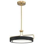 Eurofase - Eurofase 37083-014 Pemberton - 18 Inch 23W 1 LED Convertible Pendant - Pemberton Small LED Pendant/Semi-Flushmount with APemberton 18 Inch 23 Black Acrylic Glass *UL Approved: YES Energy Star Qualified: n/a ADA Certified: n/a  *Number of Lights: 1-*Wattage:23w LED bulb(s) *Bulb Included:Yes *Bulb Type:LED *Finish Type:Black