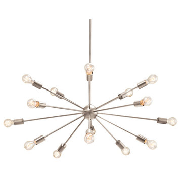 Axion 33" 15-Light Chandelier NSH-8027-NCKL, Brushed Nickel