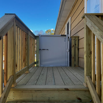 Pressure Treated Porch with Wheelchair Elevator